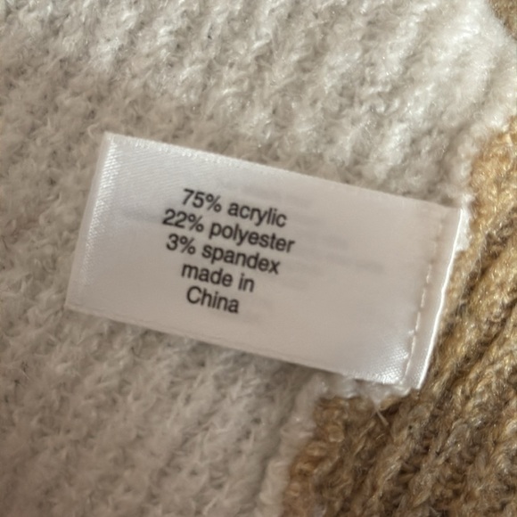 Lane Bryant sweater size 22/24 neutral colors, color block turtleneck - Picture 5 of 5